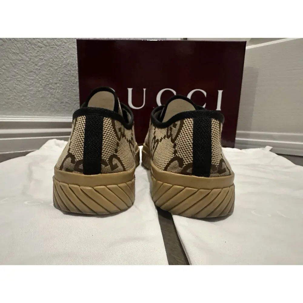 AUTHENTIC GUCCI MAXI LOWTOP SNEAKER 703031 GG SZ 10 (fits USA 11)